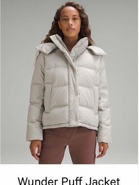 lululemon athletica Light Gray Puffer Jacket